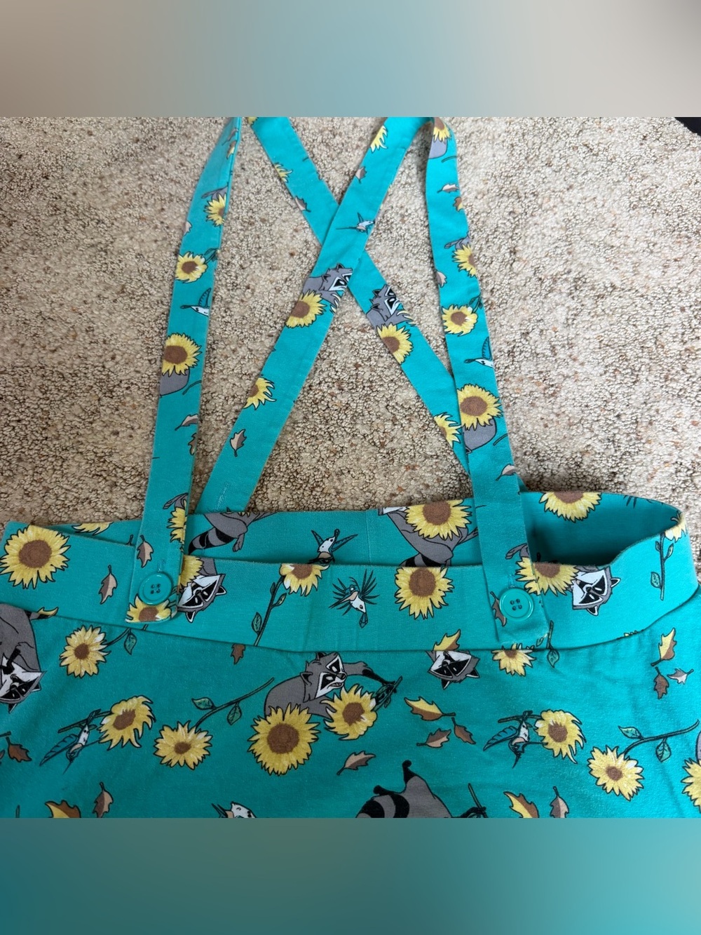 Disney Princess Pocahontas Meeko Flit  Turquoise Suspender Skirt Size 1X - Picture 11 of 11